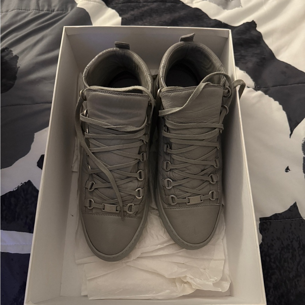 Balenciaga Men's Gray High-Top Sneakers